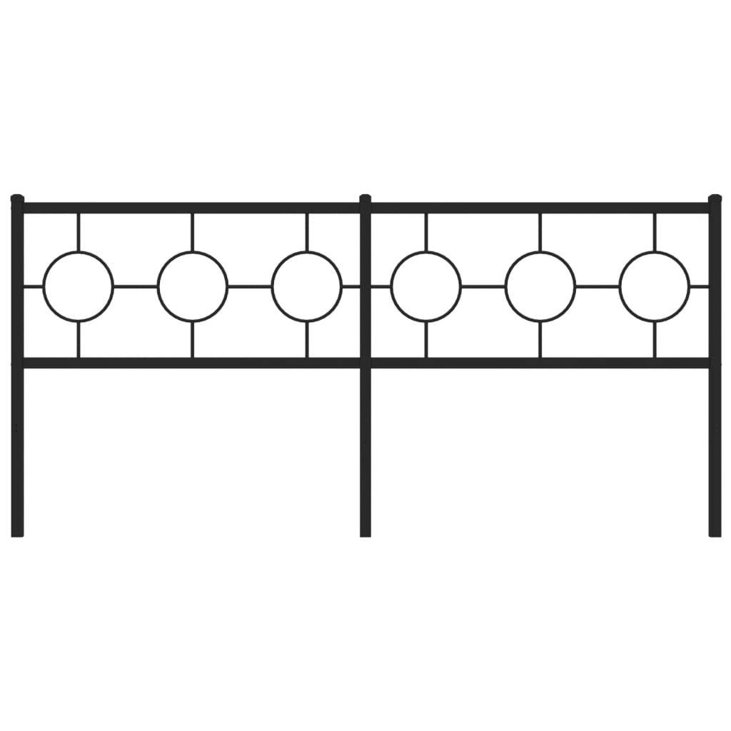 Vervangend hoofdbord 180 cm metaal zwart is nu te koop bij PeponiXL, paradijselijk wonen!