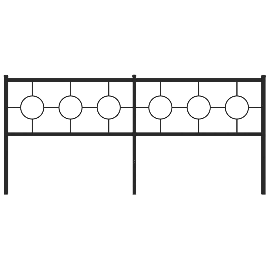 Vervangend hoofdbord 193 cm metaal zwart is nu te koop bij PeponiXL, paradijselijk wonen!