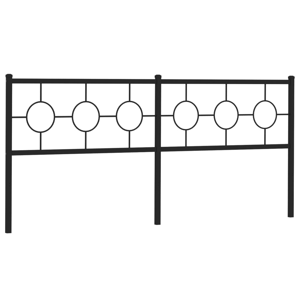 Vervangend hoofdbord 200 cm metaal zwart is nu te koop bij PeponiXL, paradijselijk wonen!