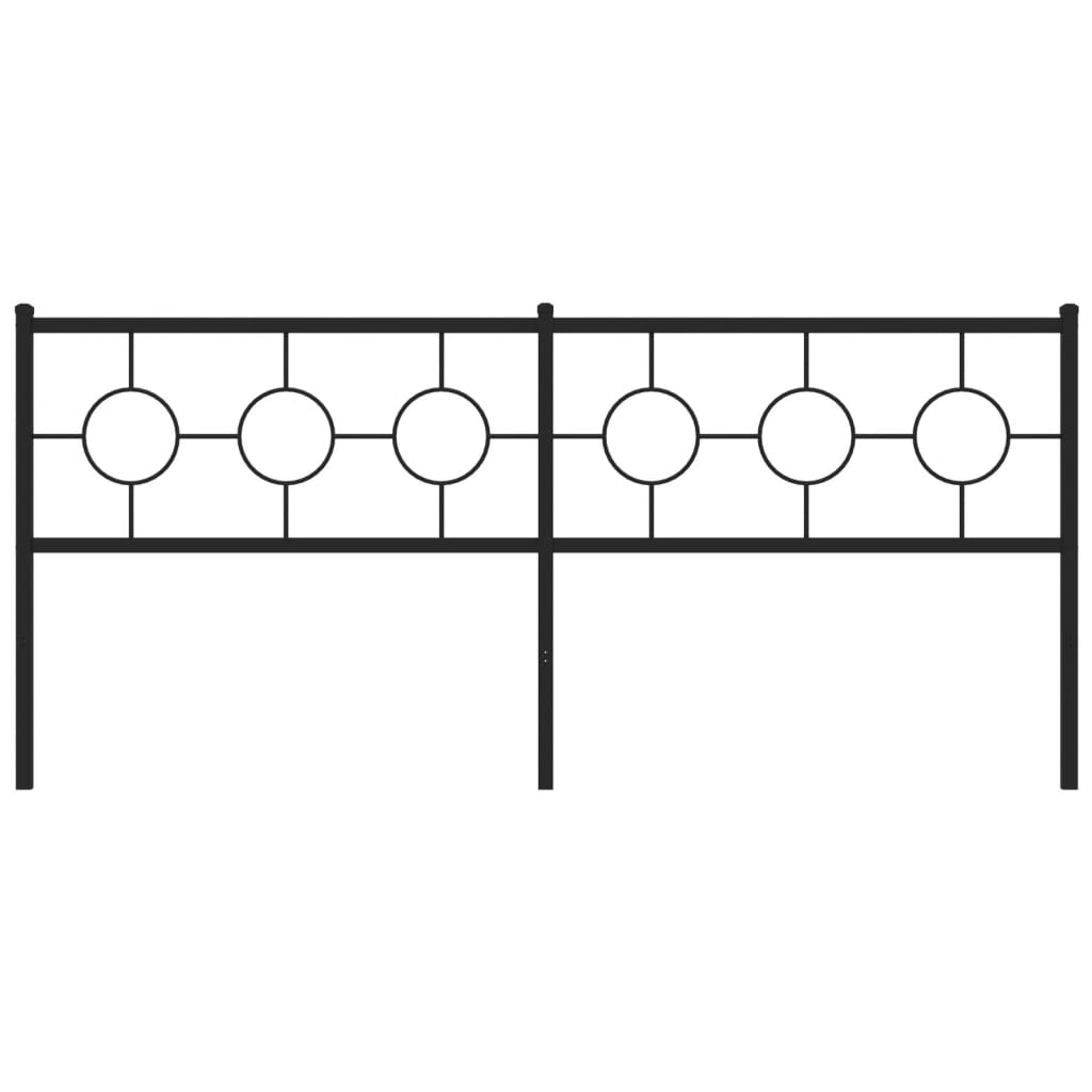 Vervangend hoofdbord 200 cm metaal zwart is nu te koop bij PeponiXL, paradijselijk wonen!