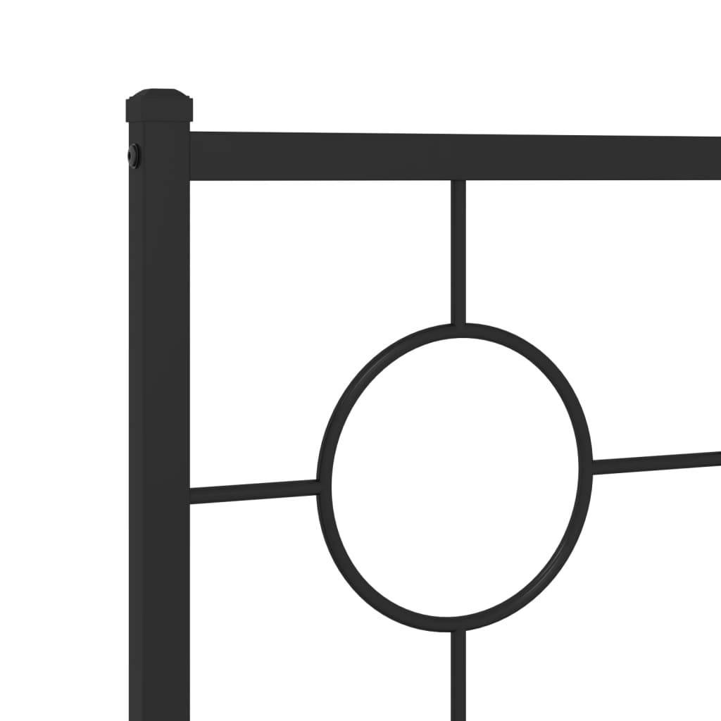 Vervangend hoofdbord 200 cm metaal zwart is nu te koop bij PeponiXL, paradijselijk wonen!