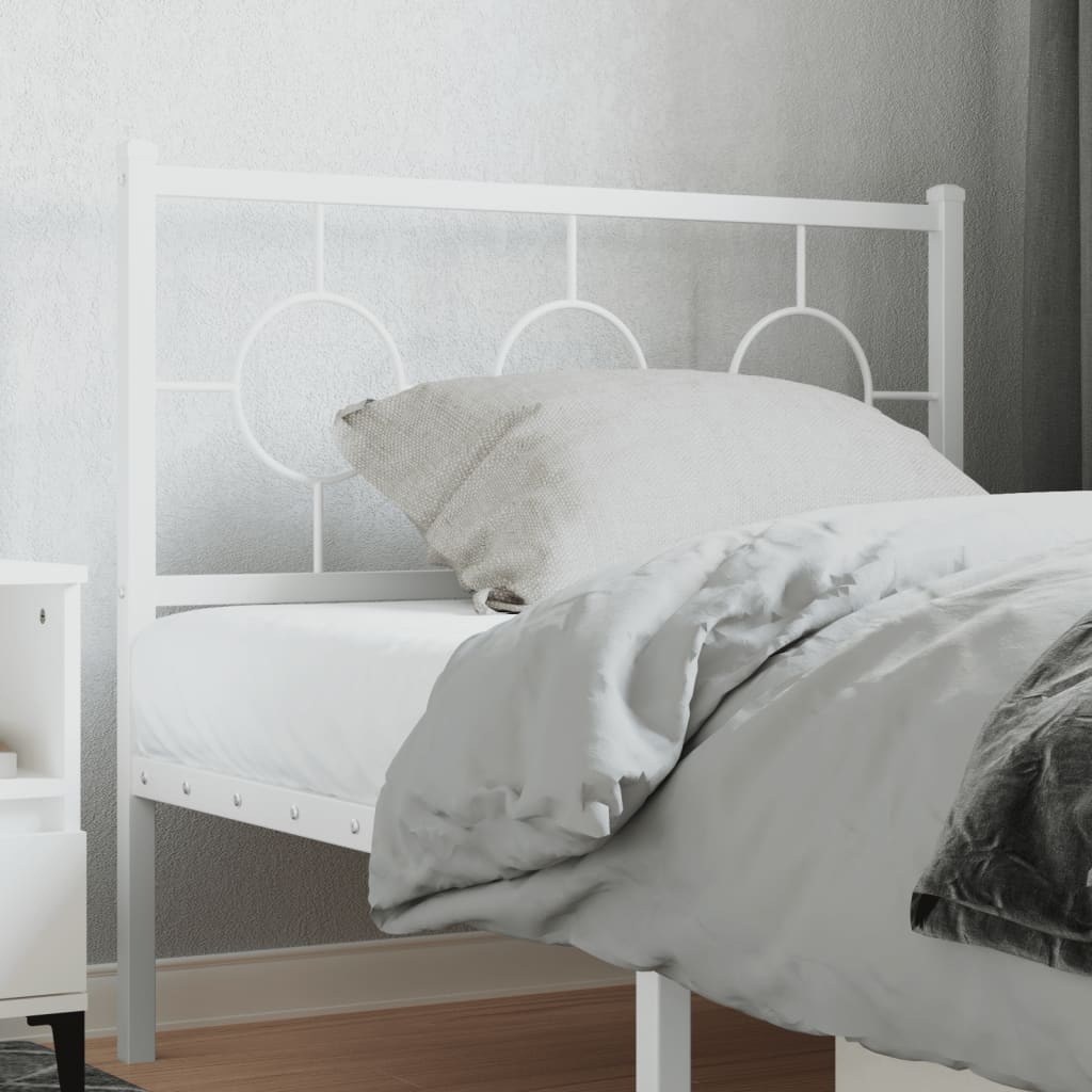 Vervangend hoofdbord 100 cm metaal wit is nu te koop bij PeponiXL, paradijselijk wonen!