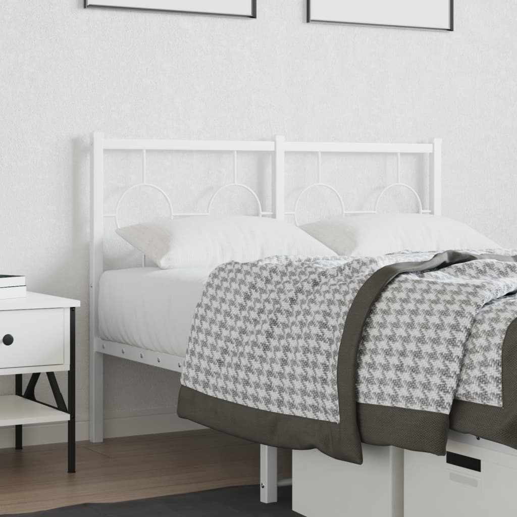 Vervangend hoofdbord 120 cm metaal wit is nu te koop bij PeponiXL, paradijselijk wonen!