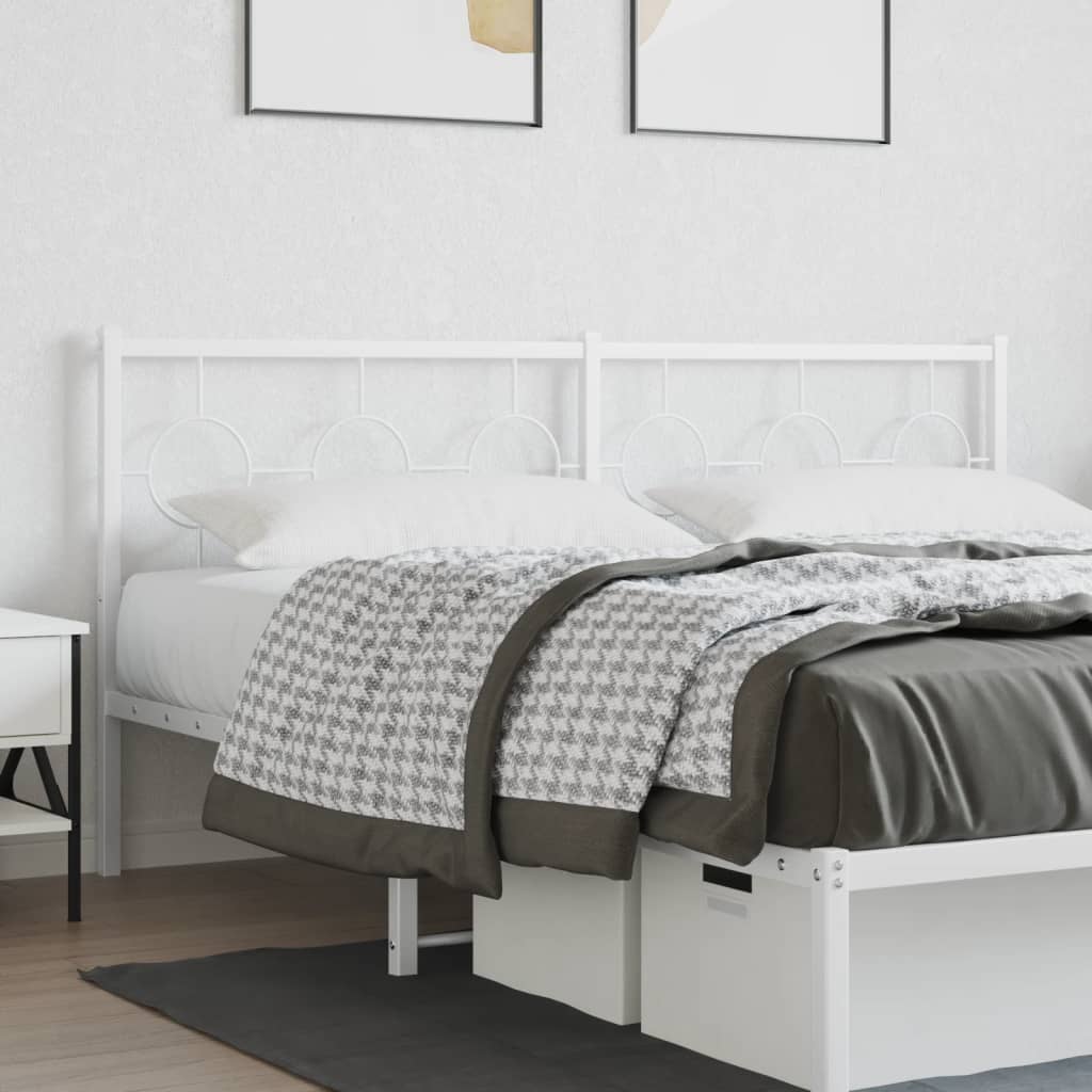 Vervangend hoofdbord 180 cm metaal wit is nu te koop bij PeponiXL, paradijselijk wonen!