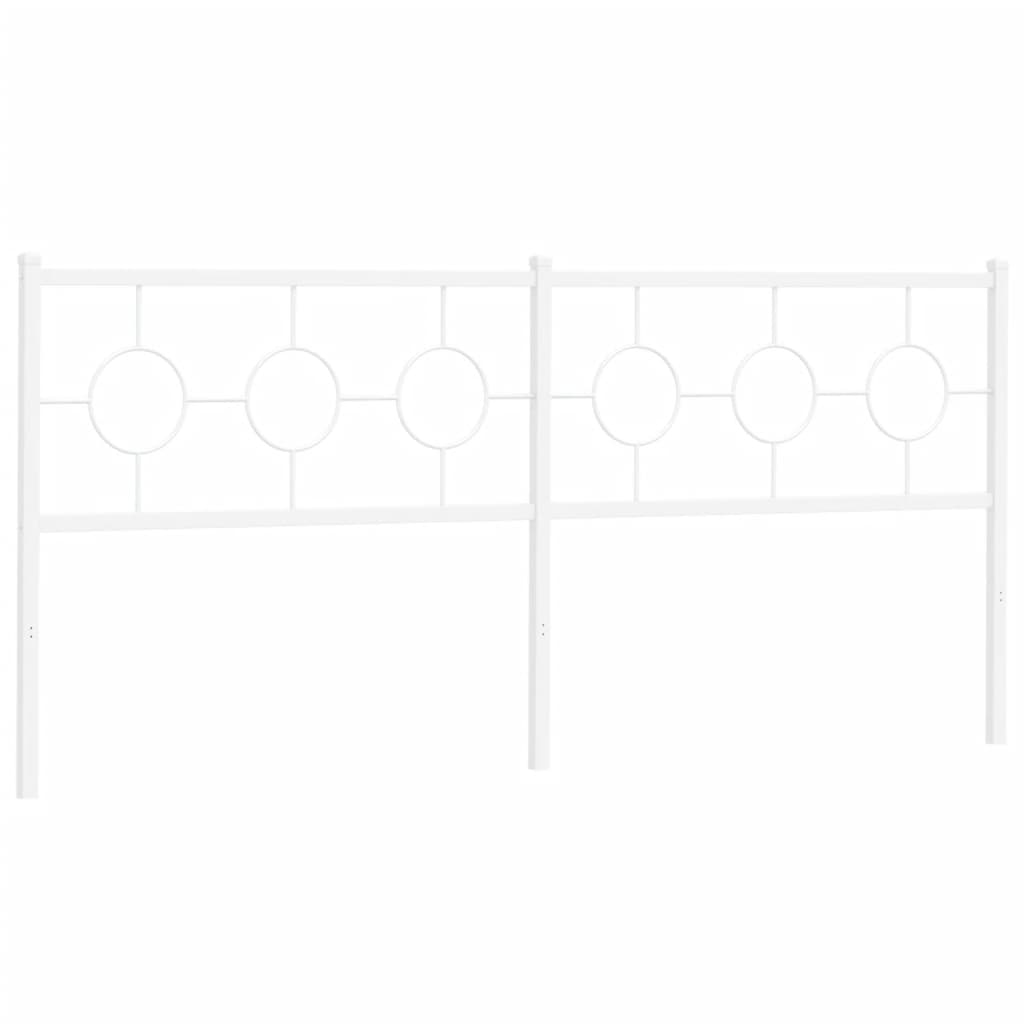 Vervangend hoofdbord 193 cm metaal wit is nu te koop bij PeponiXL, paradijselijk wonen!