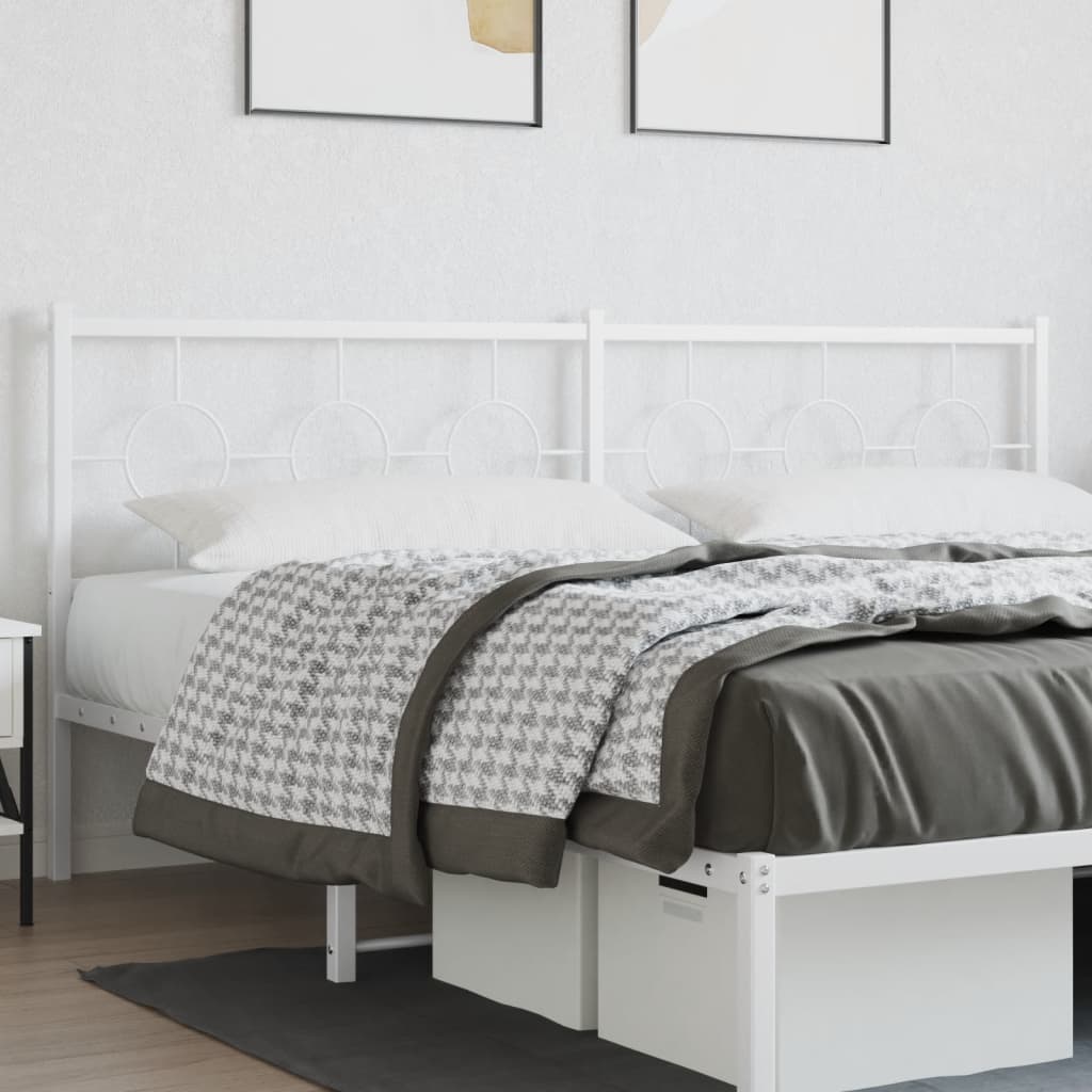 Vervangend hoofdbord 193 cm metaal wit is nu te koop bij PeponiXL, paradijselijk wonen!