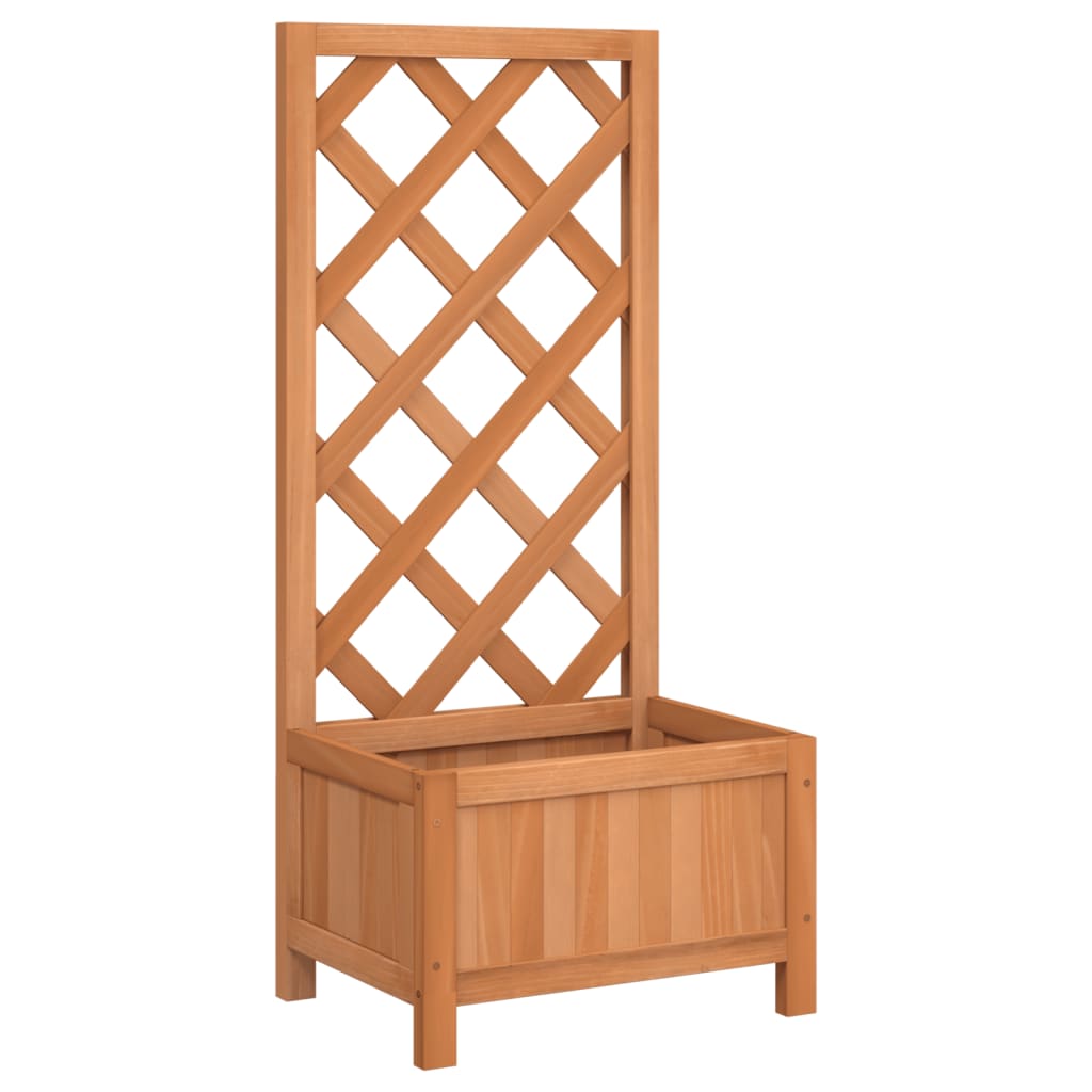 Plantenbak met latwerk massief vurenhout bruin is nu te koop bij PeponiXL, paradijselijk wonen!
