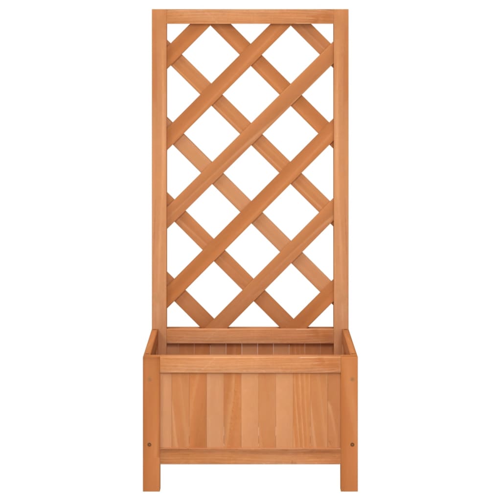 Plantenbak met latwerk massief vurenhout bruin is nu te koop bij PeponiXL, paradijselijk wonen!