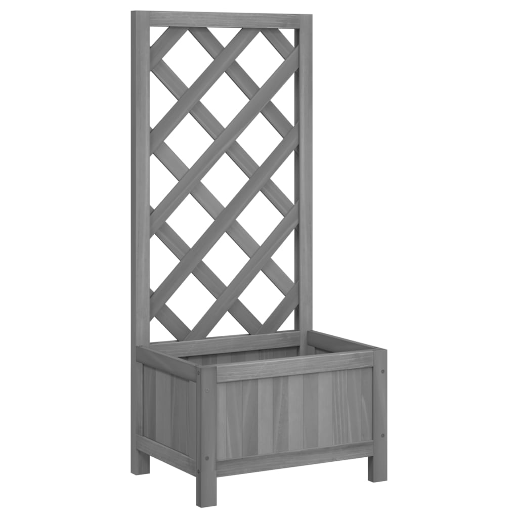 Plantenbak met latwerk massief vurenhout grijs is nu te koop bij PeponiXL, paradijselijk wonen!