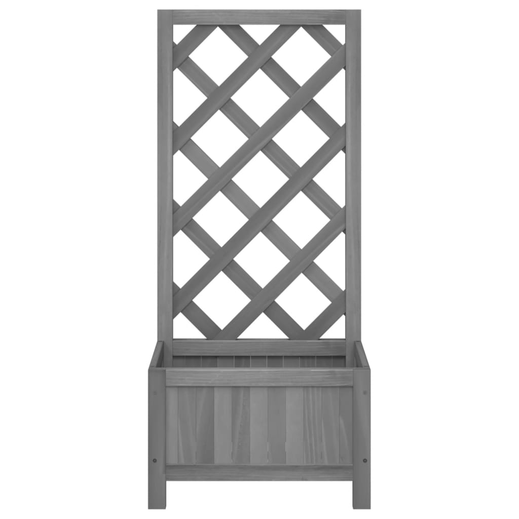 Plantenbak met latwerk massief vurenhout grijs is nu te koop bij PeponiXL, paradijselijk wonen!