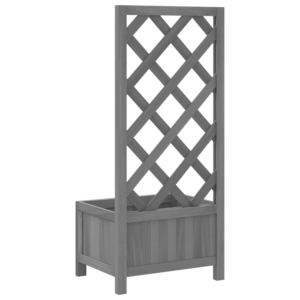 Plantenbak met latwerk massief vurenhout grijs is nu te koop bij PeponiXL, paradijselijk wonen!