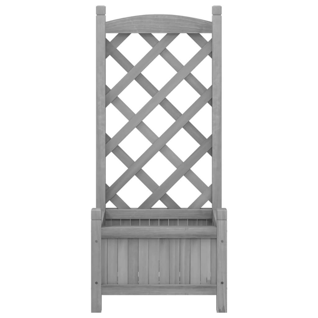 Plantenbak met latwerk massief vurenhout grijs is nu te koop bij PeponiXL, paradijselijk wonen!