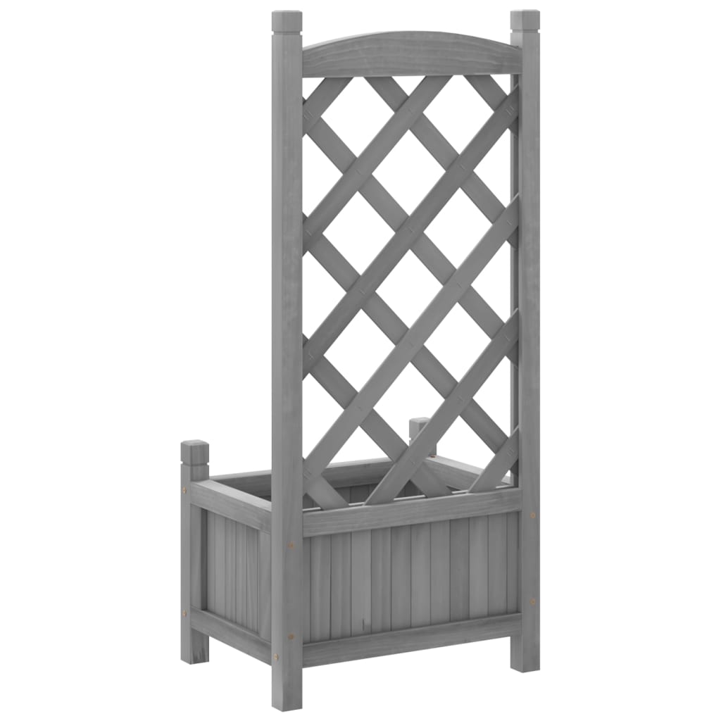 Plantenbak met latwerk massief vurenhout grijs is nu te koop bij PeponiXL, paradijselijk wonen!