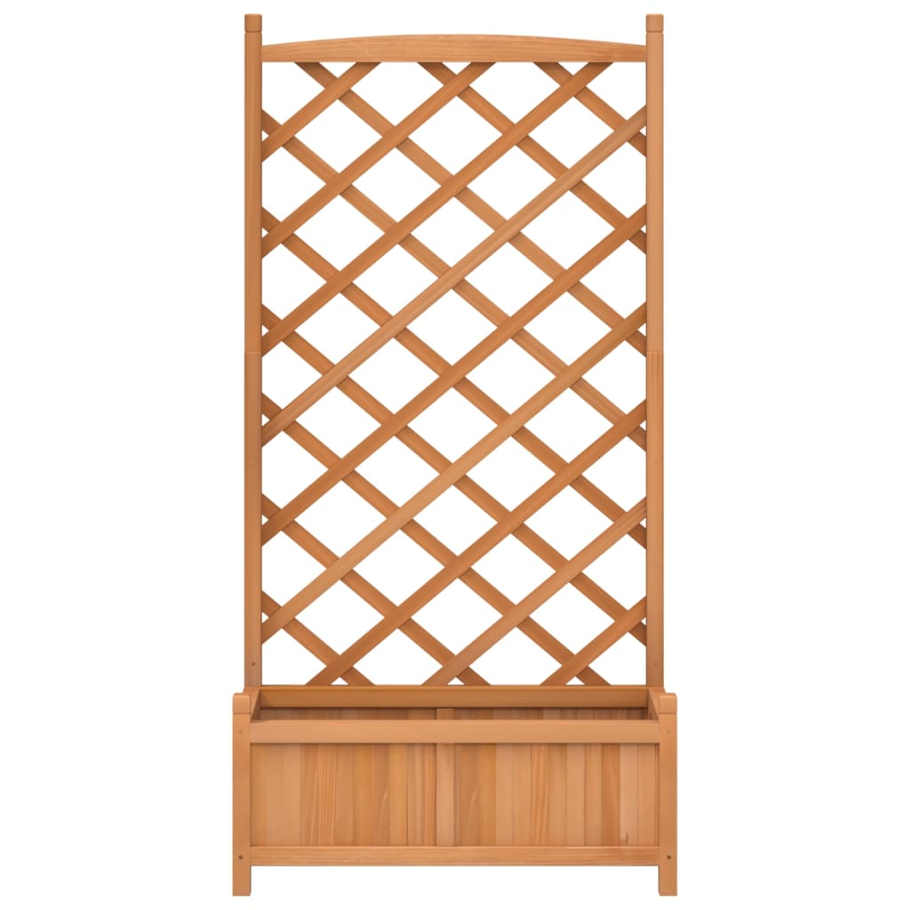 Plantenbak met latwerk massief vurenhout bruin is nu te koop bij PeponiXL, paradijselijk wonen!