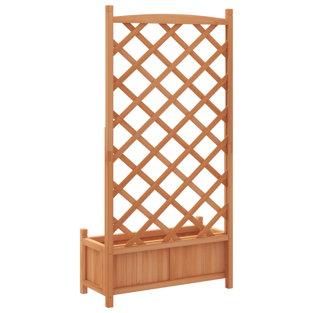 Plantenbak met latwerk massief vurenhout bruin is nu te koop bij PeponiXL, paradijselijk wonen!