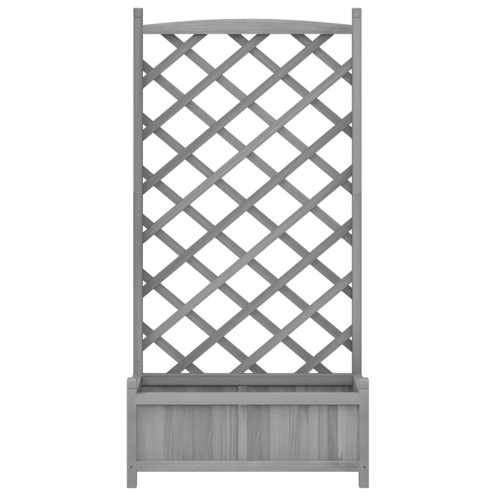 Plantenbak met latwerk massief vurenhout grijs is nu te koop bij PeponiXL, paradijselijk wonen!
