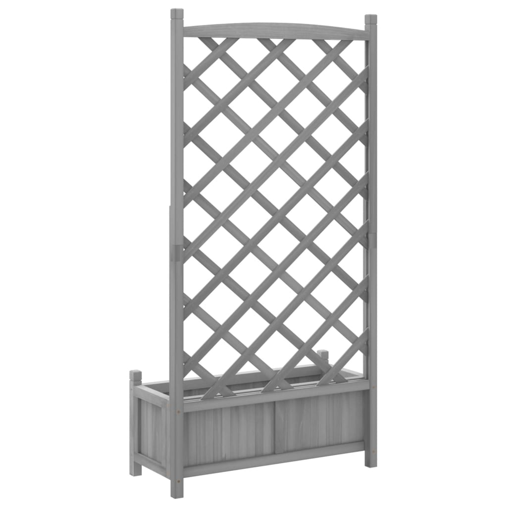 Plantenbak met latwerk massief vurenhout grijs is nu te koop bij PeponiXL, paradijselijk wonen!