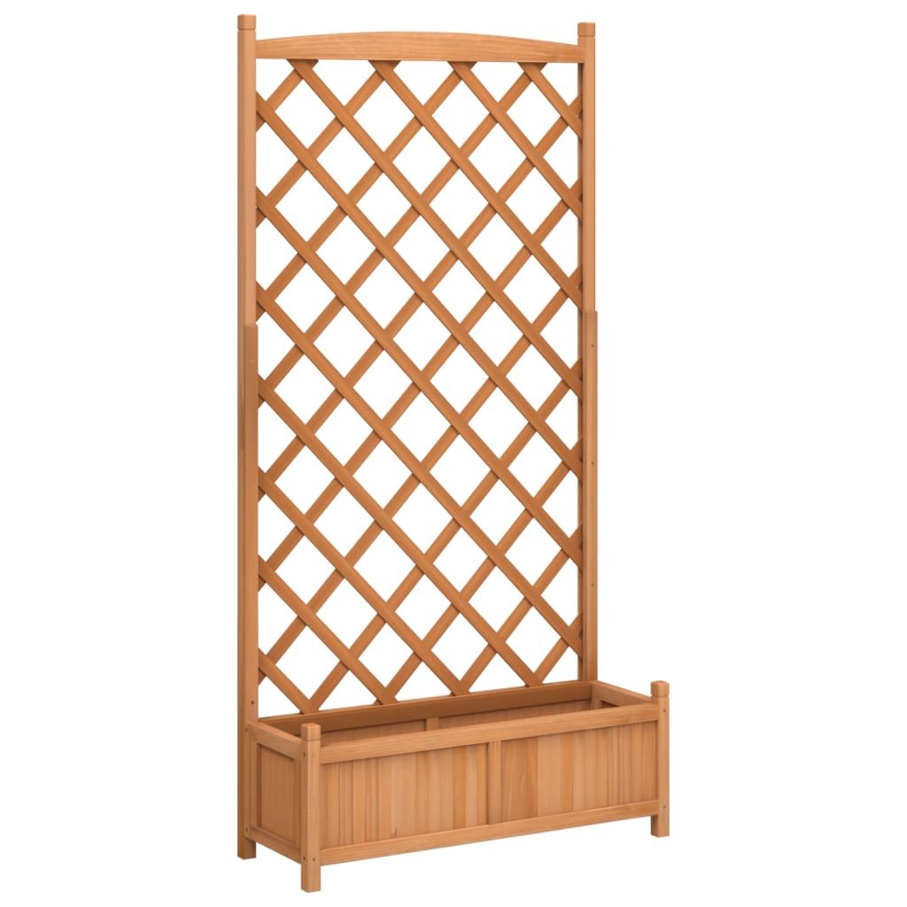 Plantenbak met latwerk massief vurenhout bruin is nu te koop bij PeponiXL, paradijselijk wonen!