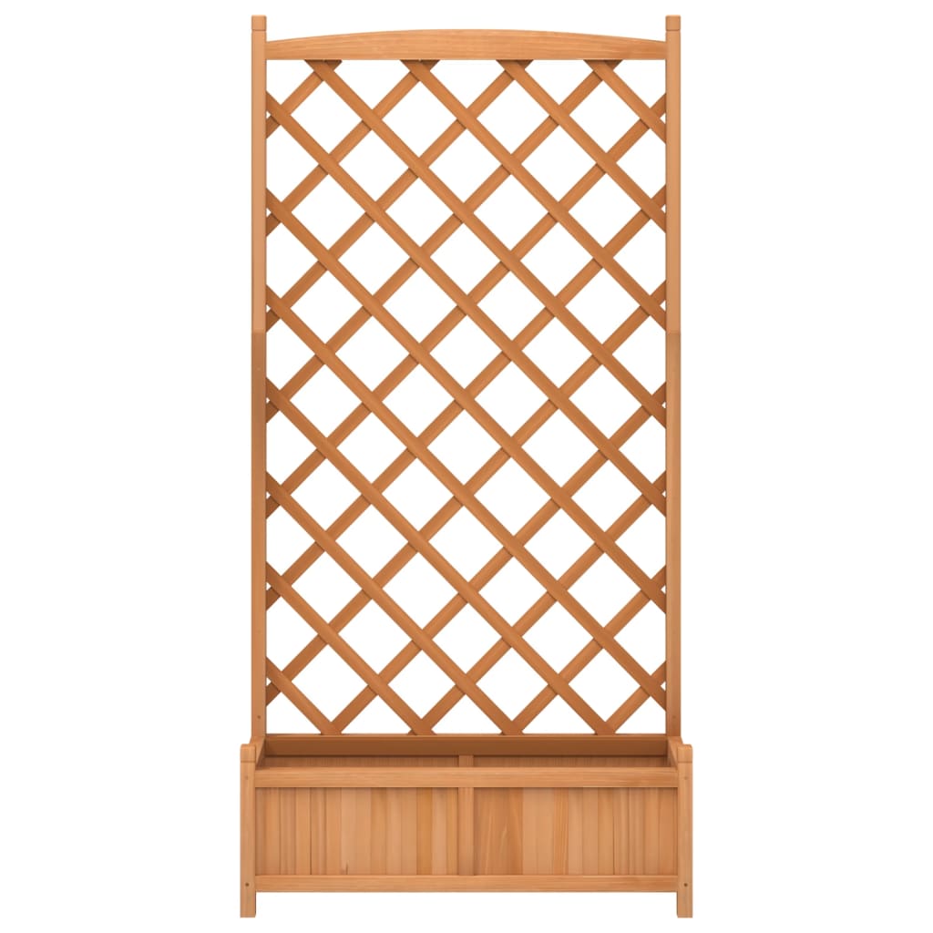Plantenbak met latwerk massief vurenhout bruin is nu te koop bij PeponiXL, paradijselijk wonen!