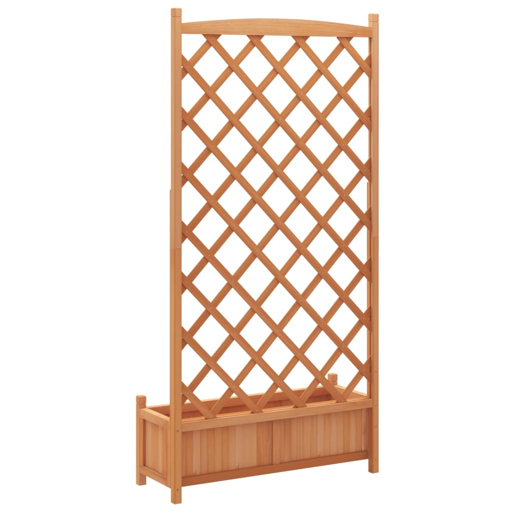 Plantenbak met latwerk massief vurenhout bruin is nu te koop bij PeponiXL, paradijselijk wonen!