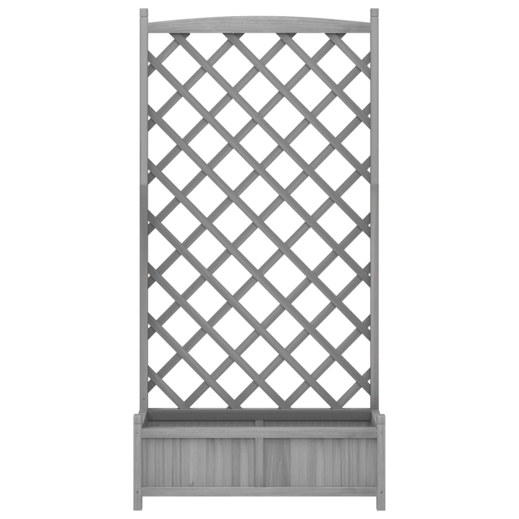 Plantenbak met latwerk massief vurenhout grijs is nu te koop bij PeponiXL, paradijselijk wonen!