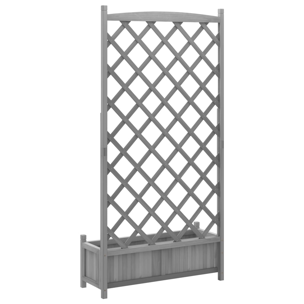 Plantenbak met latwerk massief vurenhout grijs is nu te koop bij PeponiXL, paradijselijk wonen!