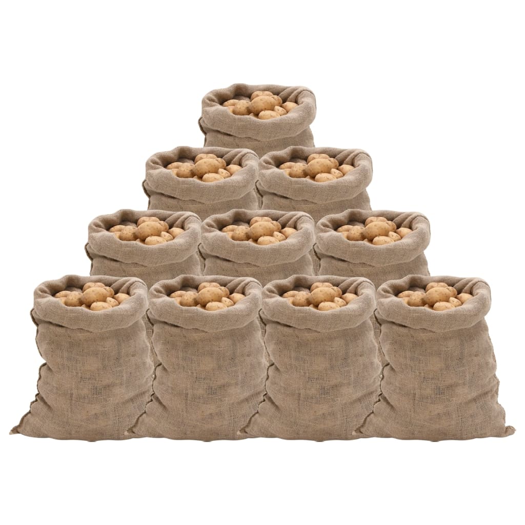 Jutezakken 10 stuks 220 g/m² 60x105 cm 100% jute is nu te koop bij PeponiXL, paradijselijk wonen!