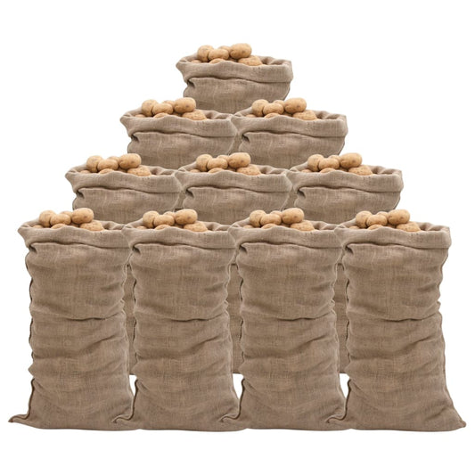 Jutezakken 10 stuks 220 g/m² 65x135 cm 100% jute is nu te koop bij PeponiXL, paradijselijk wonen!