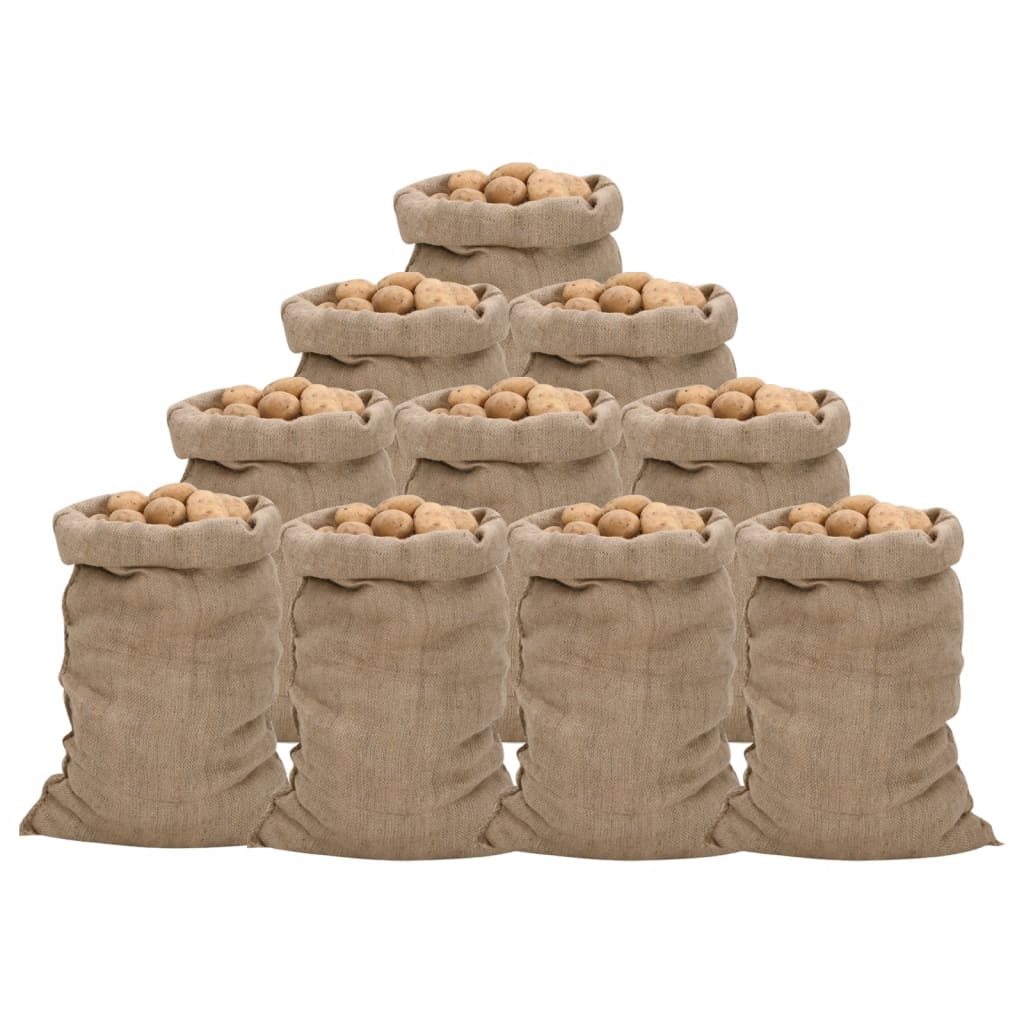 Jutezakken 10 stuks 340 g/m² 60x105 cm 100% jute is nu te koop bij PeponiXL, paradijselijk wonen!