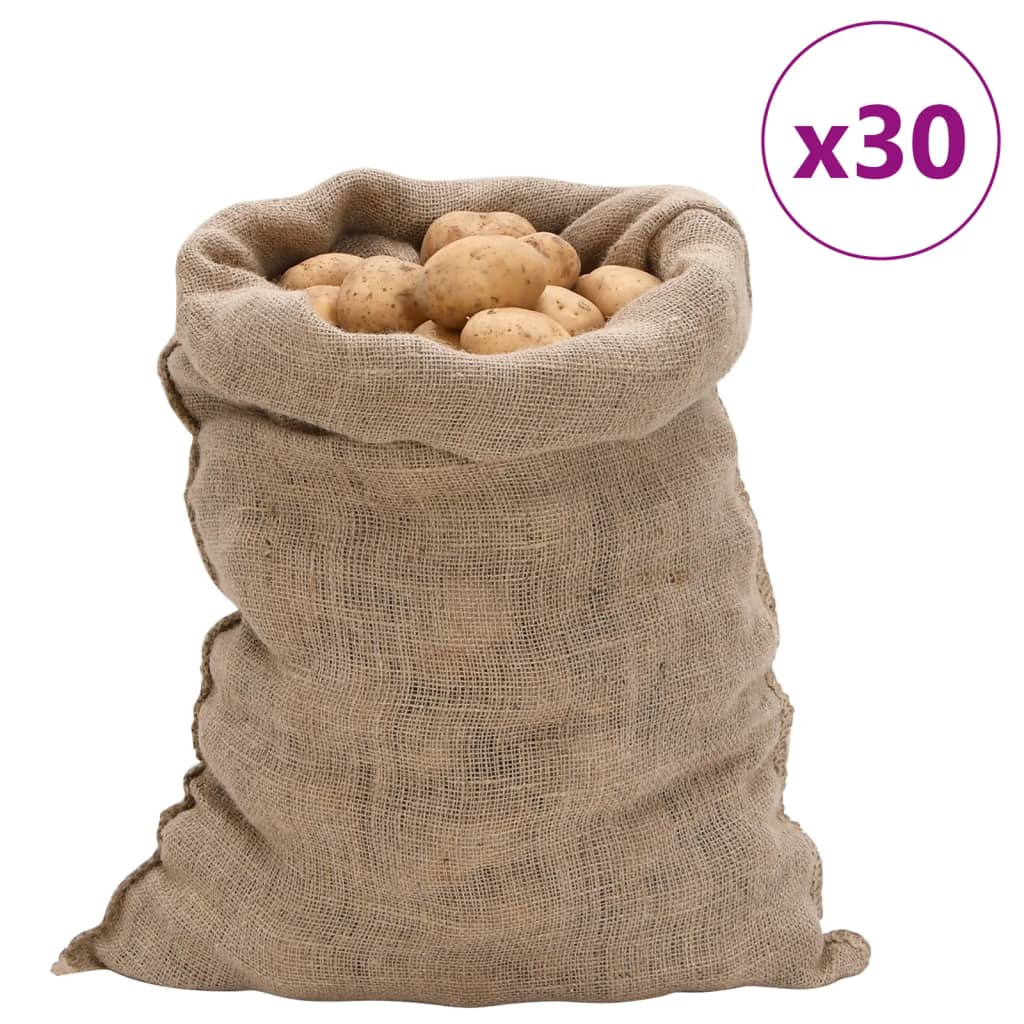 Jutezakken 30 stuks 220 g/m² 60x105 cm 100% jute is nu te koop bij PeponiXL, paradijselijk wonen!