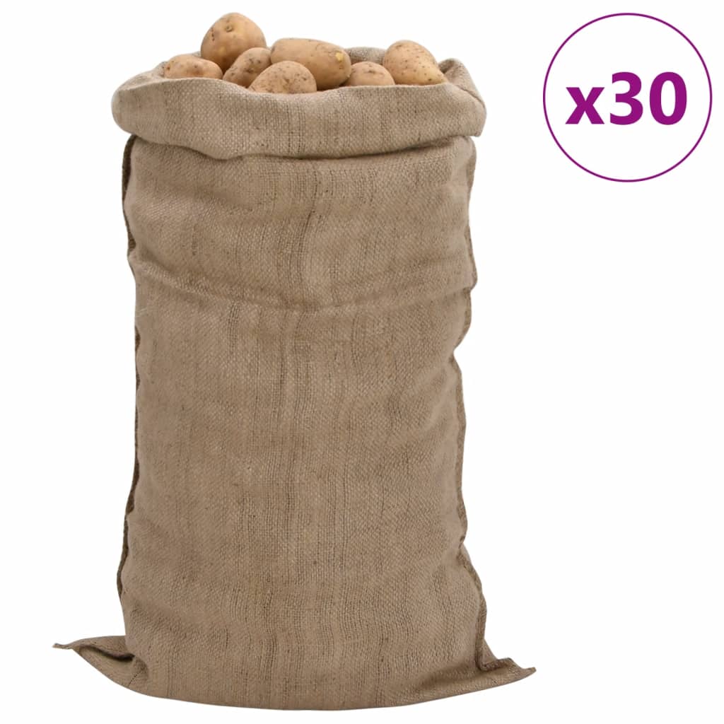 Jutezakken 30 stuks 340 g/m² 65x135 cm 100% jute is nu te koop bij PeponiXL, paradijselijk wonen!