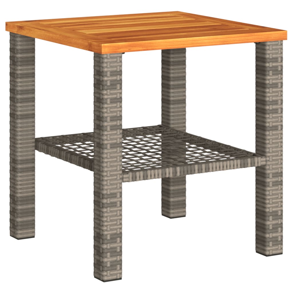 3-delige Bistroset met kussens poly rattan en acaciahout grijs is nu te koop bij PeponiXL, paradijselijk wonen!