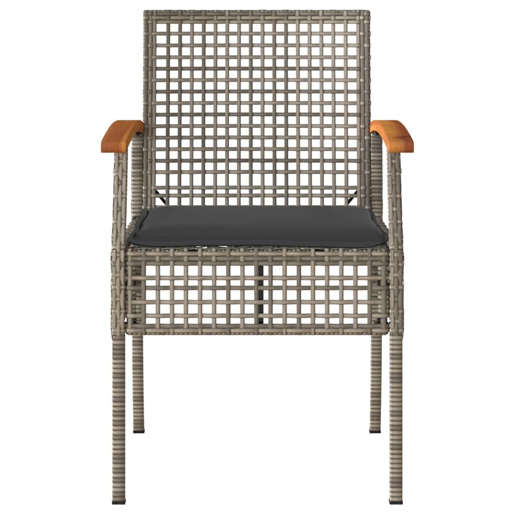 4-delige Loungeset met kussens poly rattan grijs is nu te koop bij PeponiXL, paradijselijk wonen!