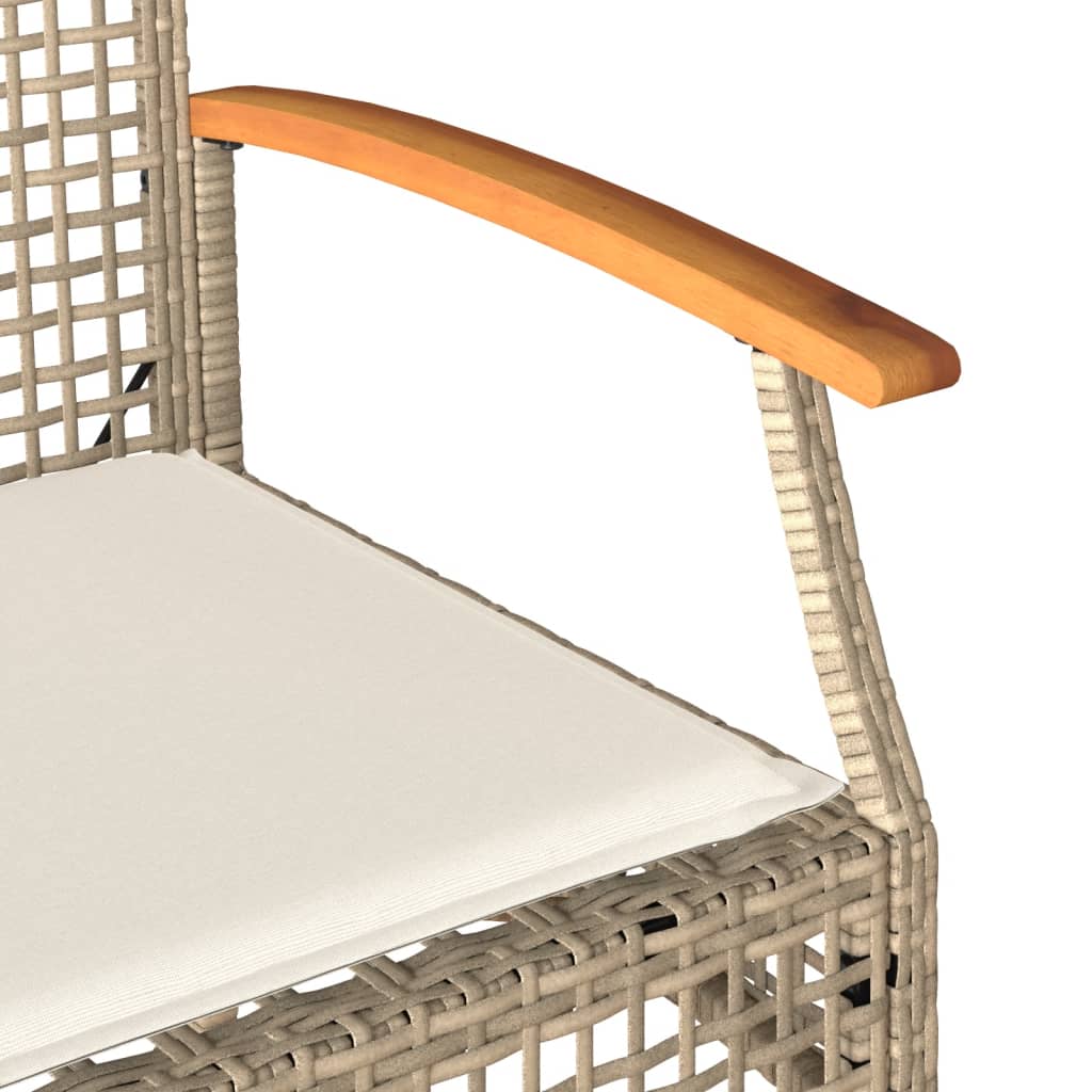 4-delige Loungeset met kussens poly rattan beige is nu te koop bij PeponiXL, paradijselijk wonen!
