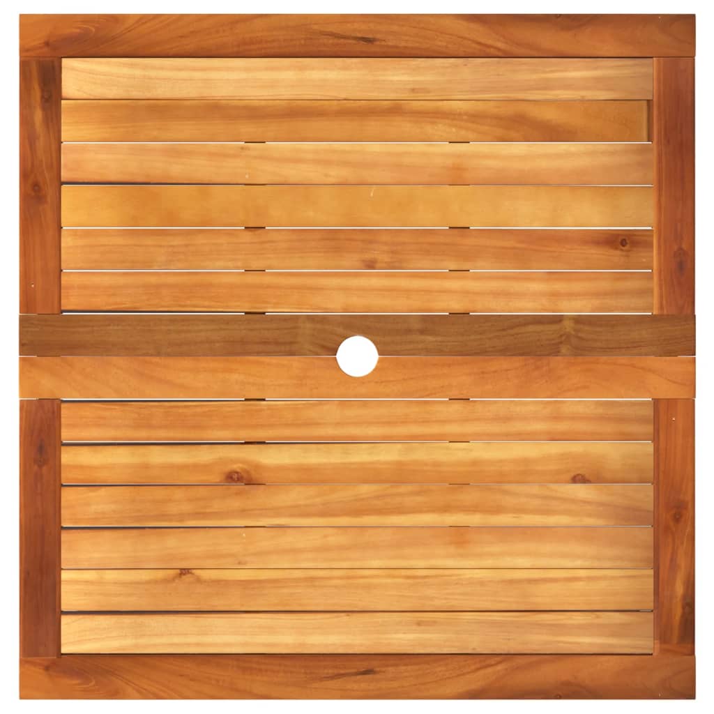 Tuintafel 80x80x75 cm poly rattan en acaciahout beige is nu te koop bij PeponiXL, paradijselijk wonen!