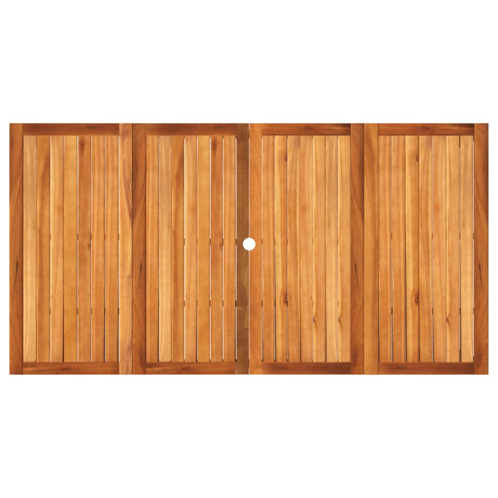 Tuintafel 180x90x75 cm poly rattan en acaciahout grijs is nu te koop bij PeponiXL, paradijselijk wonen!