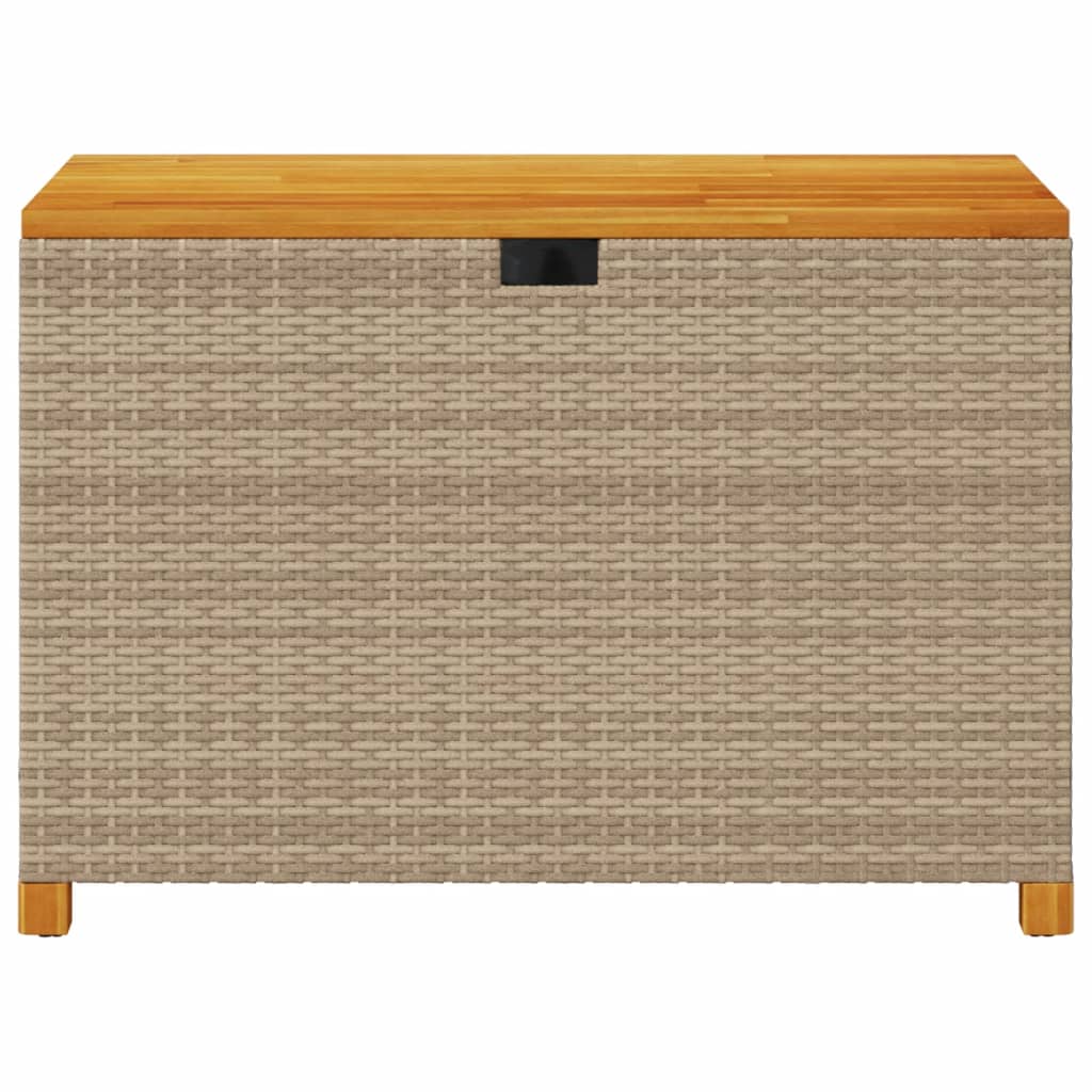 Tuinbox 110x55x63 cm poly rattan en acaciahout beige is nu te koop bij PeponiXL, paradijselijk wonen!