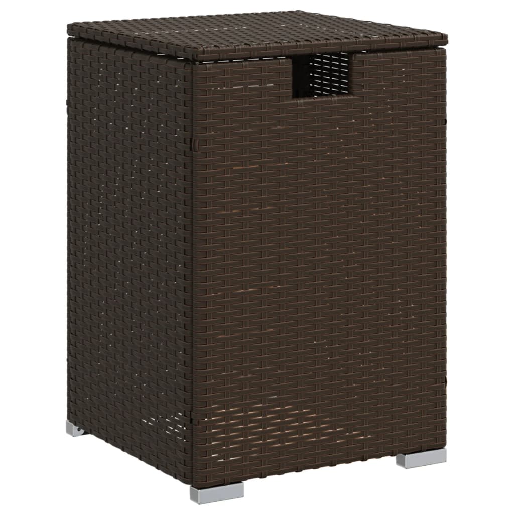 Afdekkast voor propaangasfles 40x40x60 cm Poly Rattan bruin is nu te koop bij PeponiXL, paradijselijk wonen!