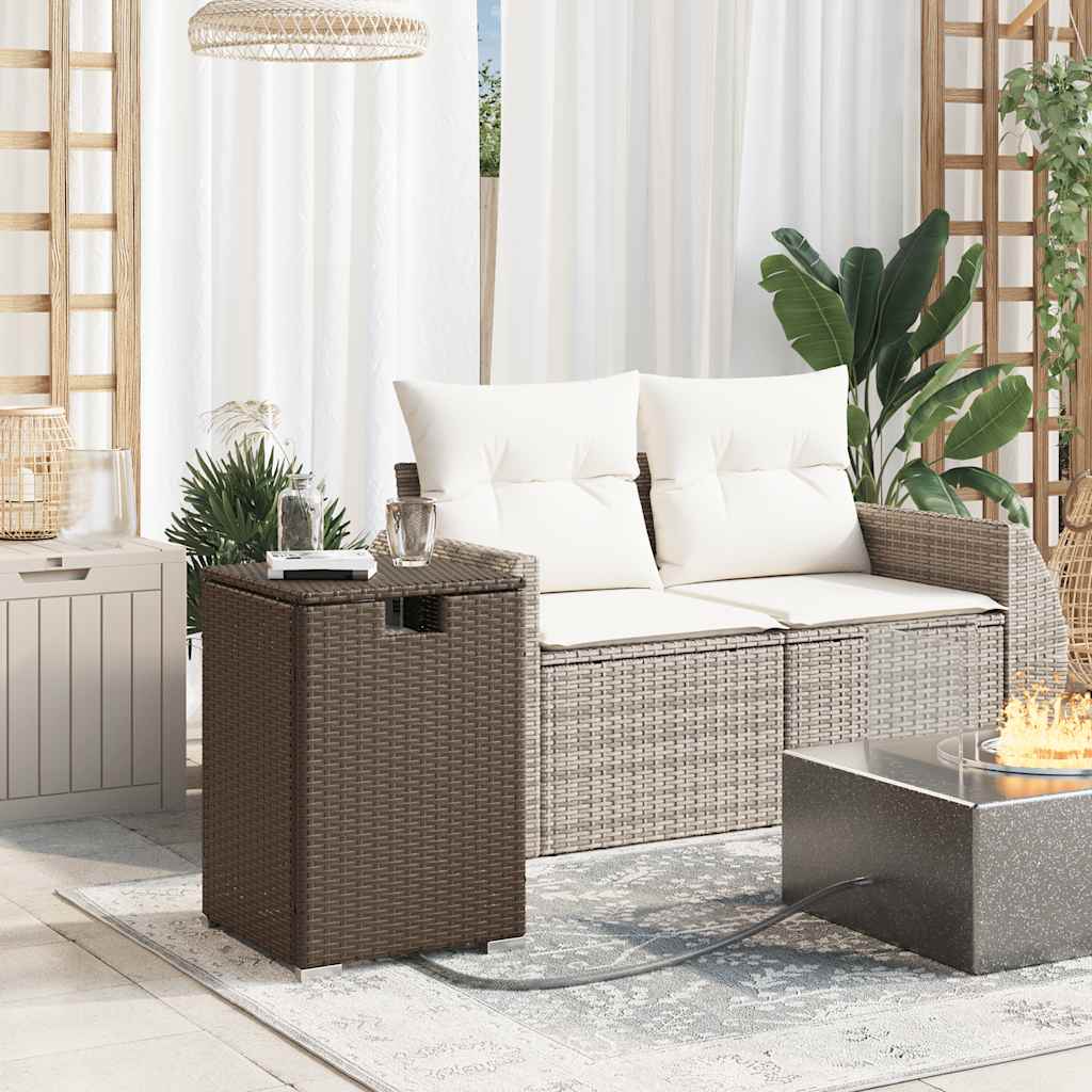 Afdekkast voor propaangasfles 40x40x60 cm Poly Rattan bruin is nu te koop bij PeponiXL, paradijselijk wonen!