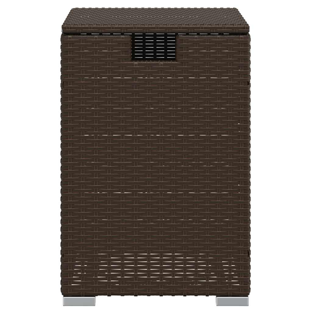 Afdekkast voor propaangasfles 40x40x60 cm Poly Rattan bruin is nu te koop bij PeponiXL, paradijselijk wonen!
