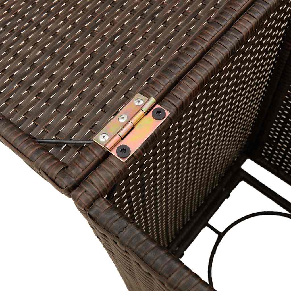 Afdekkast voor propaangasfles 40x40x60 cm Poly Rattan bruin is nu te koop bij PeponiXL, paradijselijk wonen!