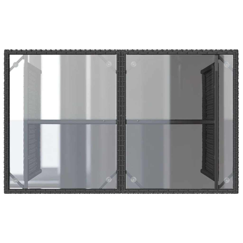 2-delige Tuinset met kussens poly rattan zwart is nu te koop bij PeponiXL, paradijselijk wonen!