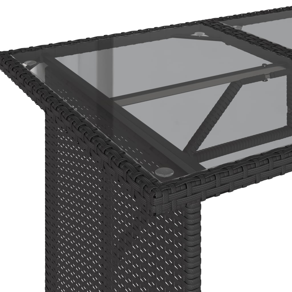 2-delige Tuinset met kussens poly rattan zwart is nu te koop bij PeponiXL, paradijselijk wonen!