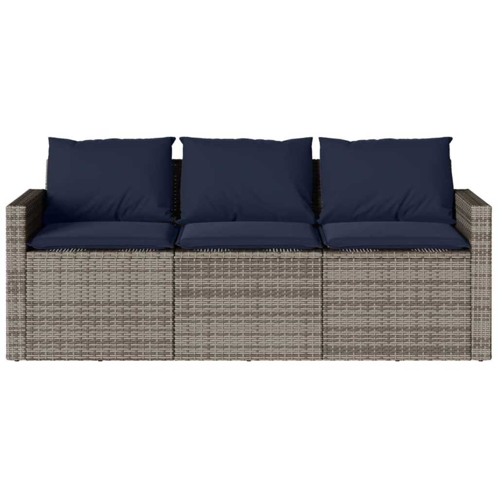 2-delige Tuinset met kussens poly rattan grijs is nu te koop bij PeponiXL, paradijselijk wonen!