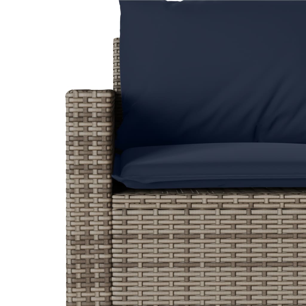 2-delige Tuinset met kussens poly rattan grijs is nu te koop bij PeponiXL, paradijselijk wonen!