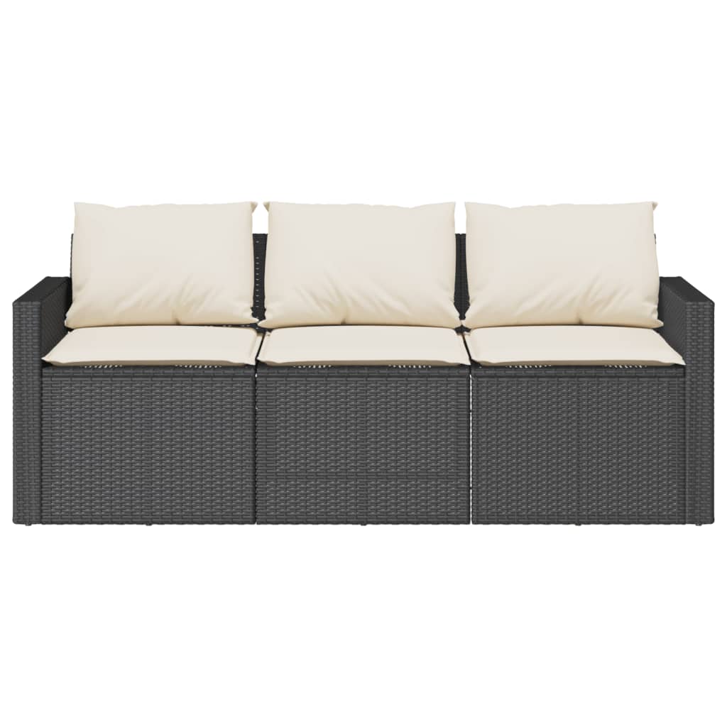 2-delige Tuinset met kussens poly rattan zwart is nu te koop bij PeponiXL, paradijselijk wonen!
