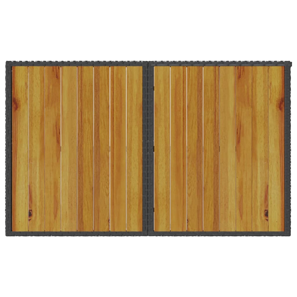 2-delige Tuinset met kussens poly rattan zwart is nu te koop bij PeponiXL, paradijselijk wonen!