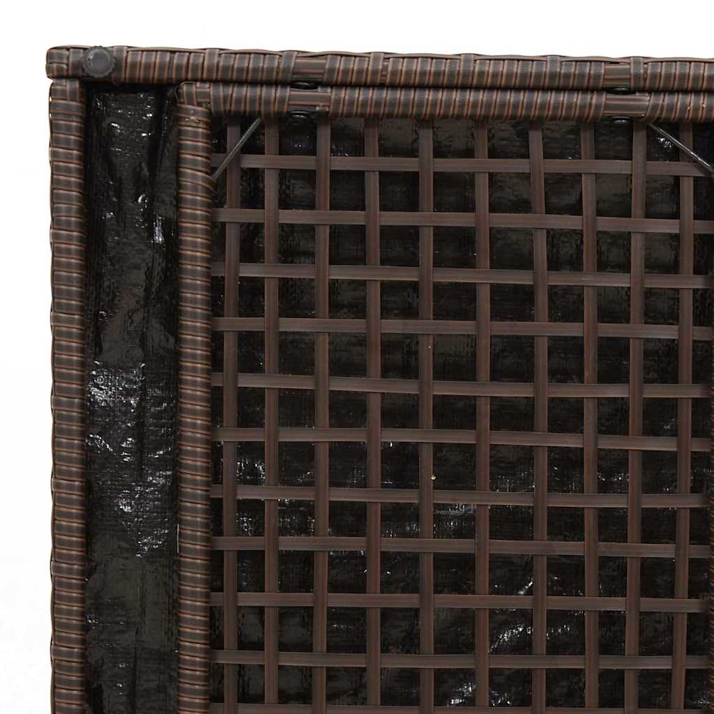 Kussenbox met opslag Bruin 50 x 50 x 50 cm poly rattan is nu te koop bij PeponiXL, paradijselijk wonen!