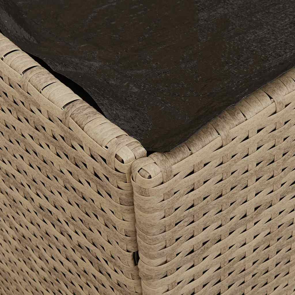Kussenbox met opslag Beige 50 x 50 x 50 cm poly rattan is nu te koop bij PeponiXL, paradijselijk wonen!
