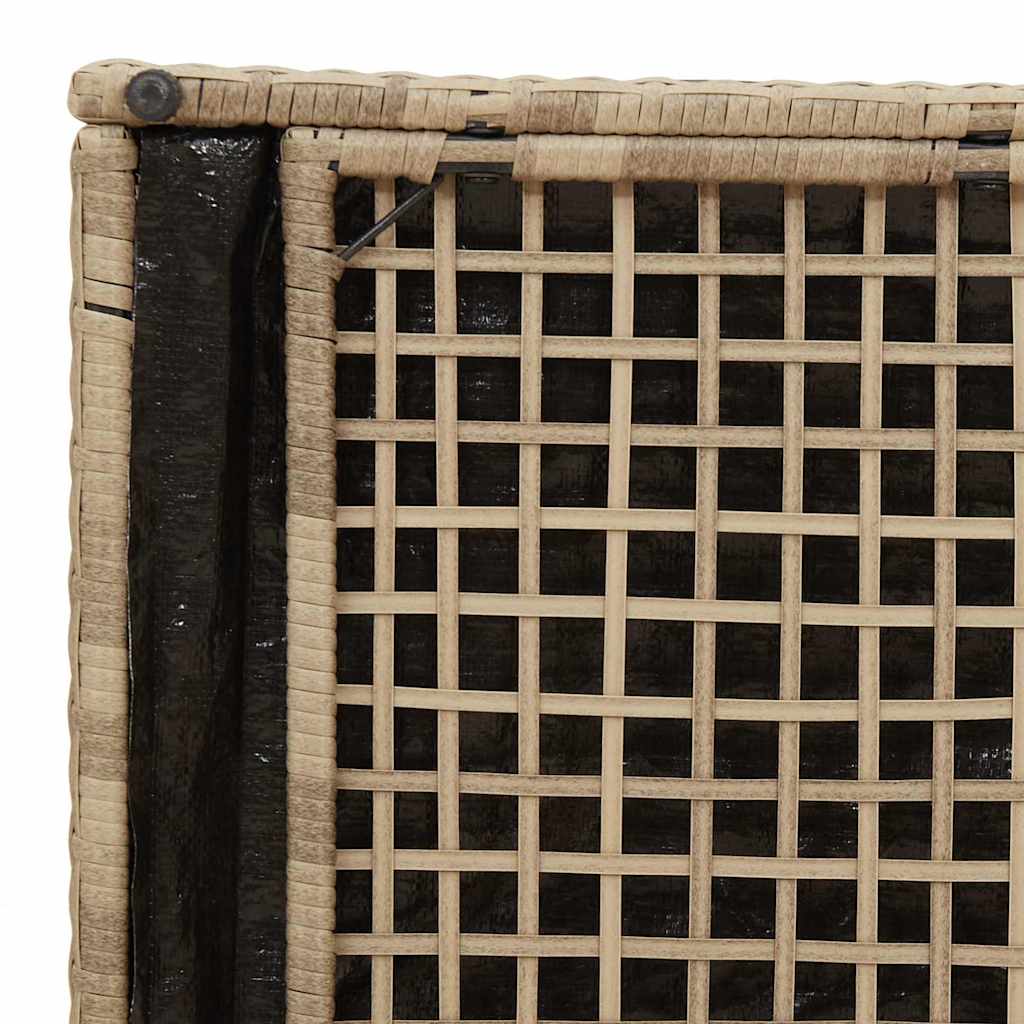 Kussenbox met opslag Beige 50 x 50 x 50 cm poly rattan is nu te koop bij PeponiXL, paradijselijk wonen!